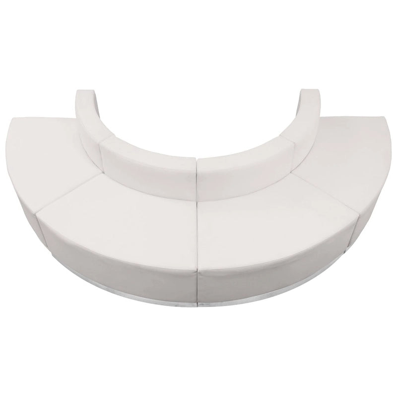 4 PC LeatherSoft Modular Reception Configuration w/Taut Back &Seat - 105W x 25.25 - 52.5D x 27H