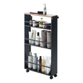 Yamazaki Home Slim Storage Cart, Steel, Holds 26.4 lbs, Minimal Assembly - L 18.7 x W 5.12 x H 31.69 inches