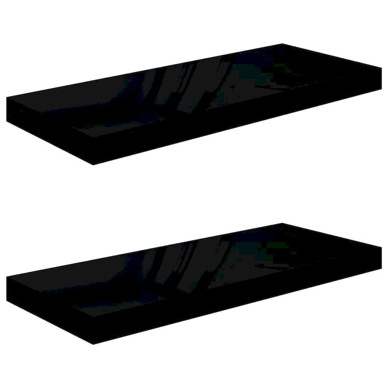 Floating Wall Shelves 2 pcs 23.6x9.3x1.5 MDF - 23.6 x 9.3 x 1.5 (L x W x H)