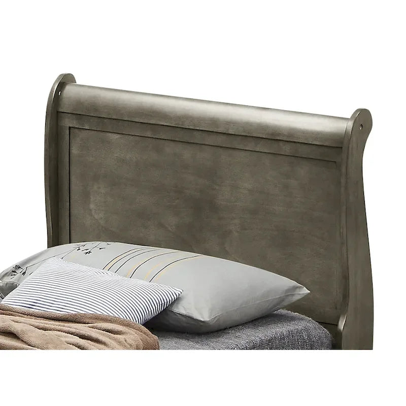 Louis Philippe Sleigh Twin Panel Bed