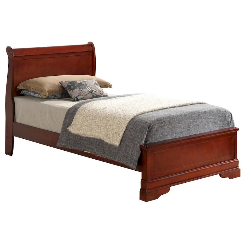 Louis Philippe Sleigh Twin Panel Bed