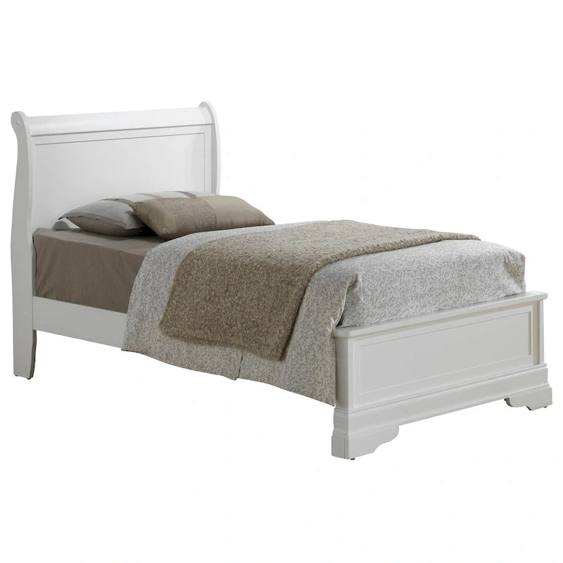 Louis Philippe Sleigh Twin Panel Bed