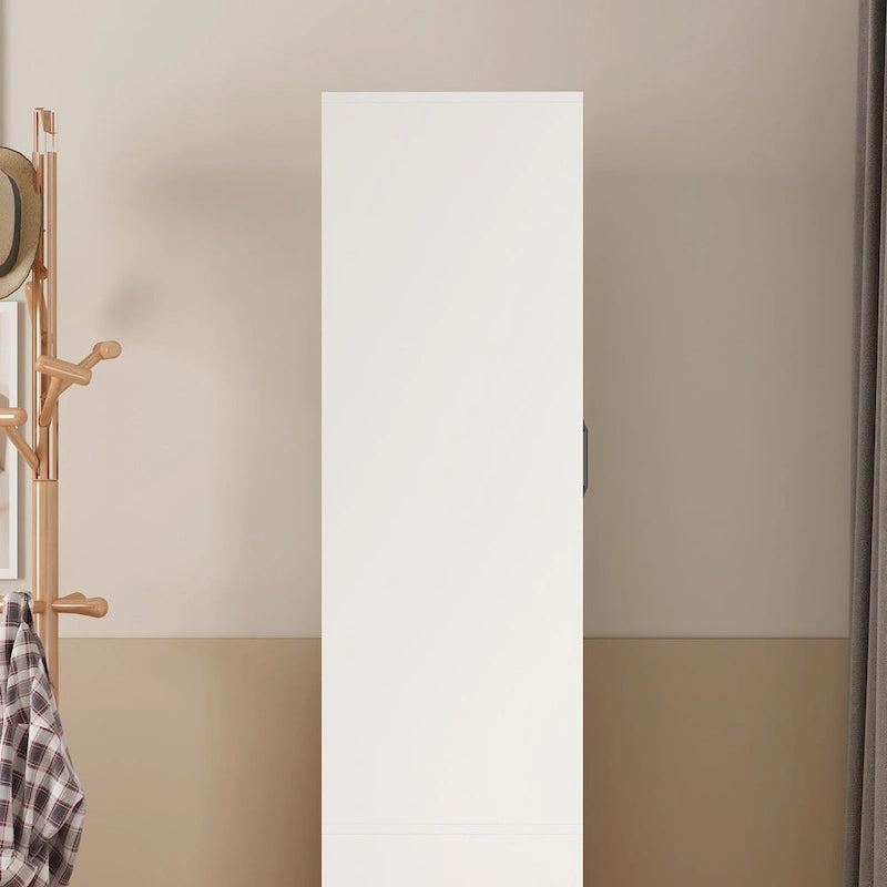 Wardrobe Closet Armoire Mirror Scalable Hanging Rod Storage Dresser