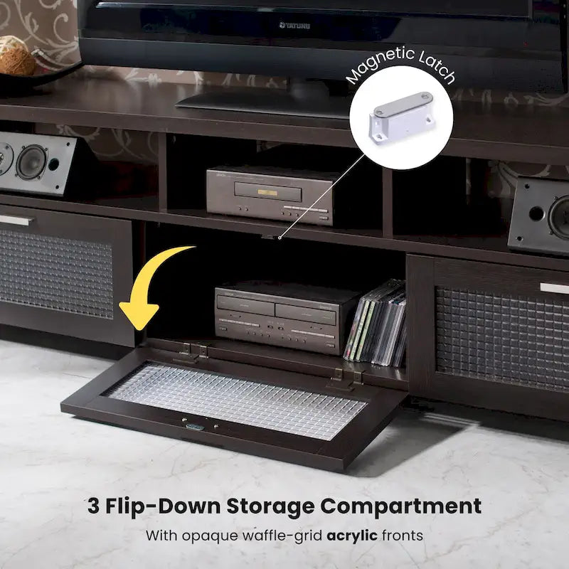 Posa Contemporary Espresso 71-inch Storage TV Console by Furniture of America