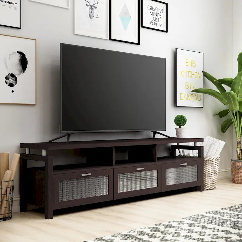 Posa Contemporary Espresso 71-inch Storage TV Console by Furniture of America