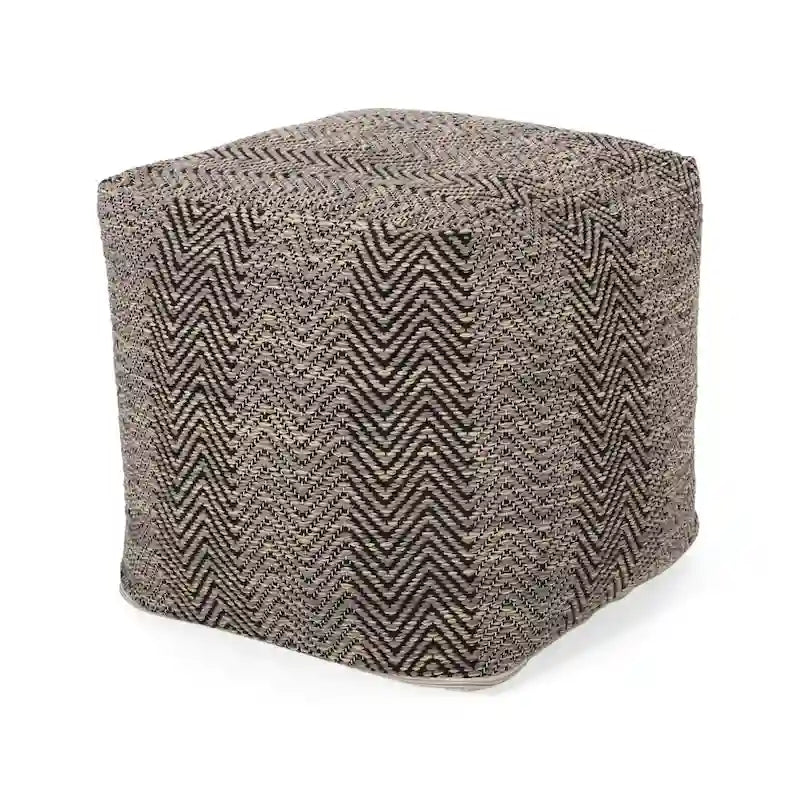 Bowmont Hand-Crafted Cotton Cube Pouf by Christopher Knight Home