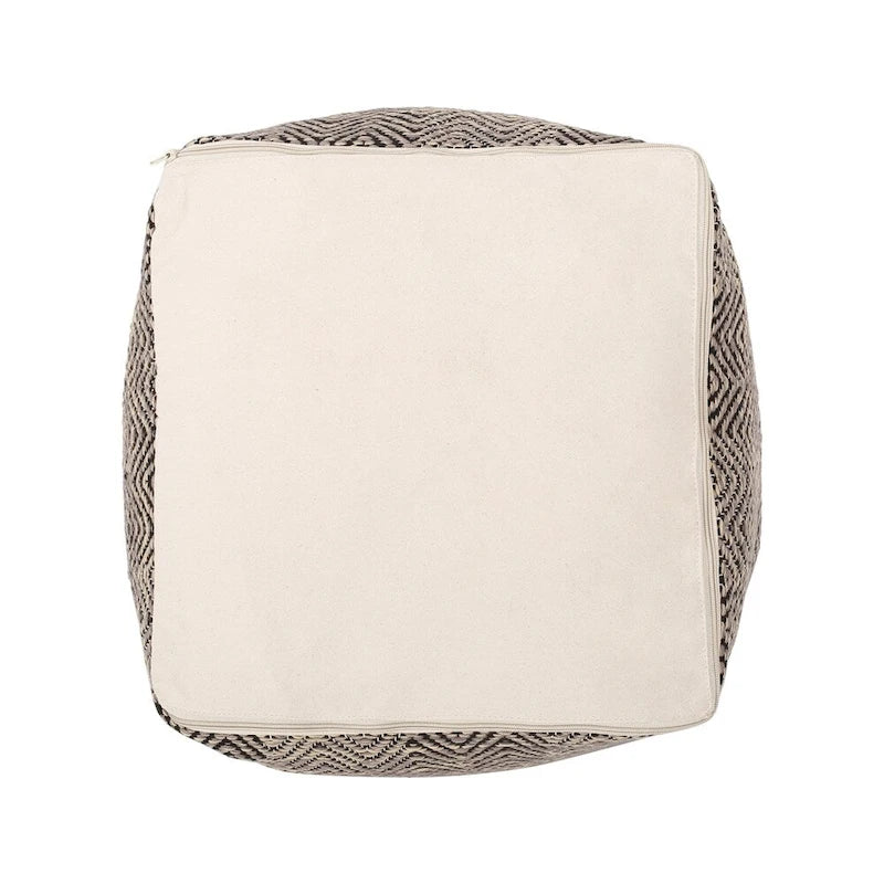Bowmont Hand-Crafted Cotton Cube Pouf by Christopher Knight Home