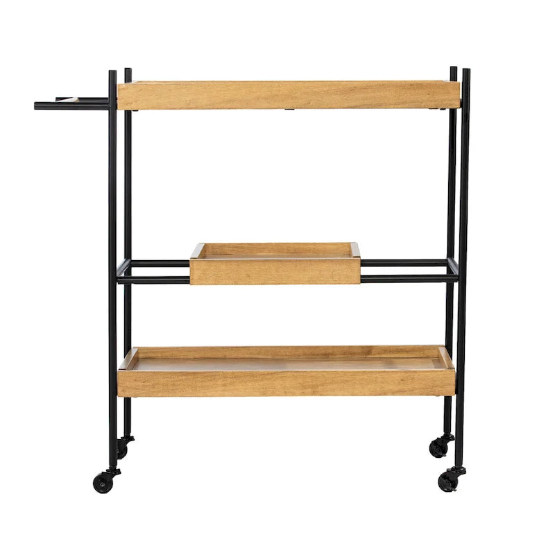 SEI Furniture Livingston Rolling Bar Cart