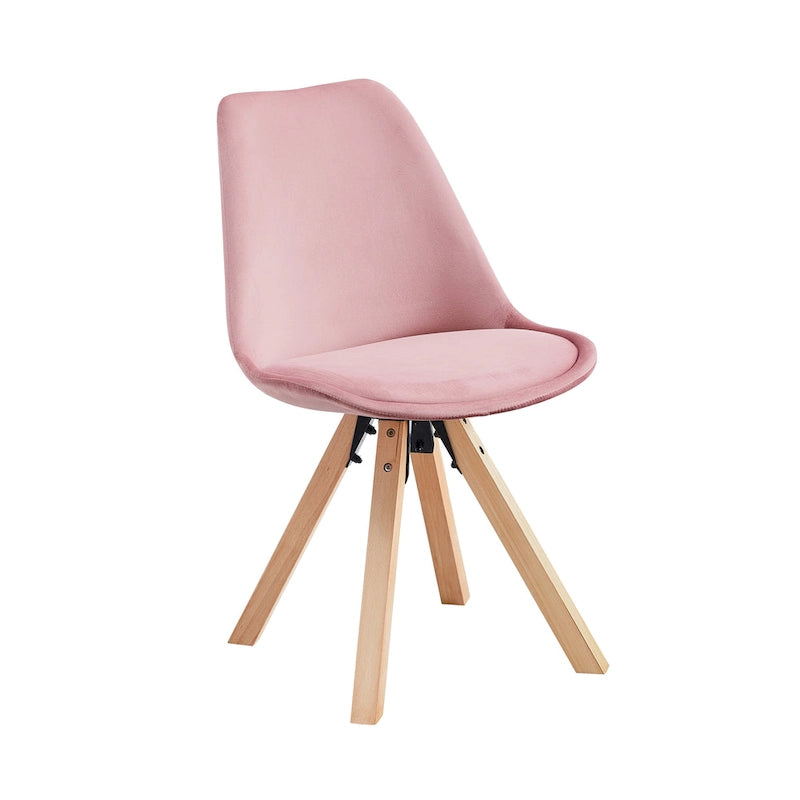 Porthos Home Poppy Dining Chairs Set of 2, Velvet and Beechwood