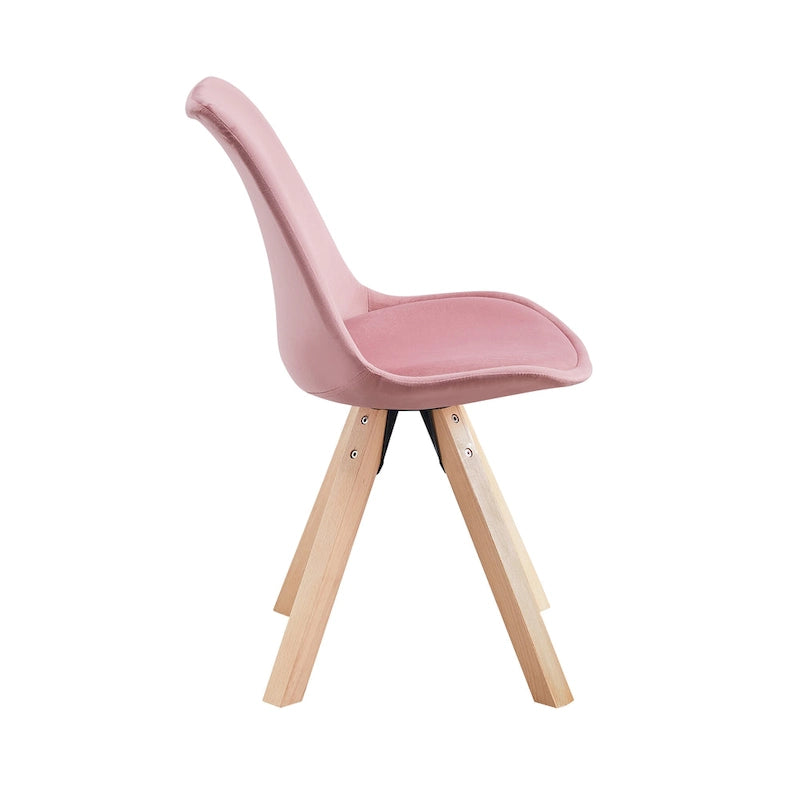 Porthos Home Poppy Dining Chairs Set of 2, Velvet and Beechwood