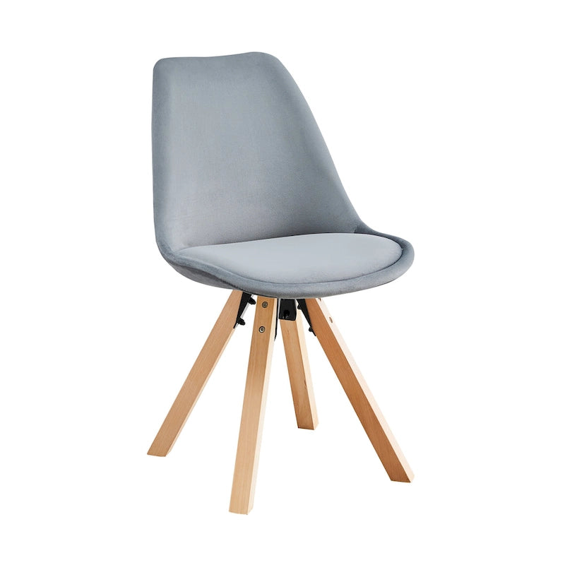 Porthos Home Poppy Dining Chairs Set of 2, Velvet and Beechwood