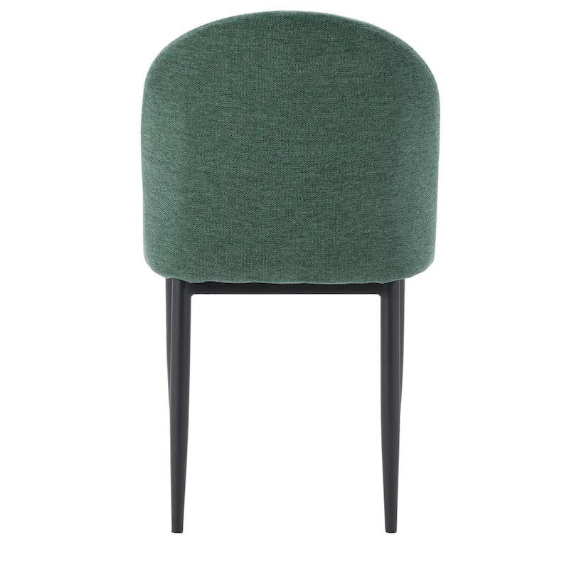 Nyla Upholstered Dining Chair With Black Legs, Set of 2