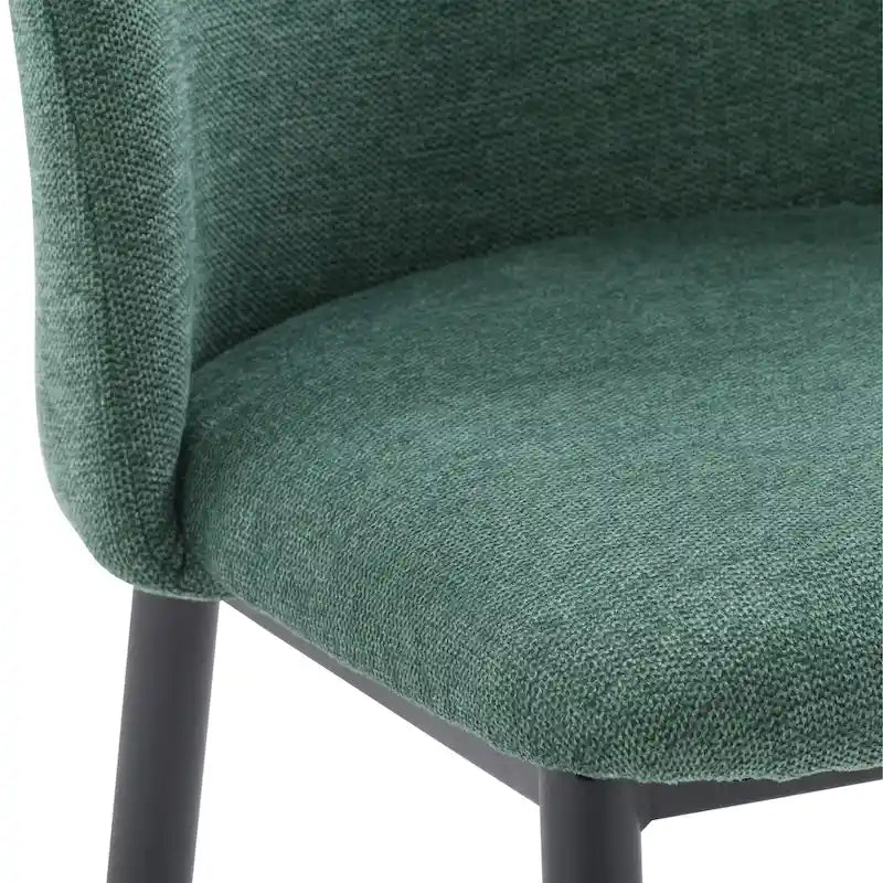 Nyla Upholstered Dining Chair With Black Legs, Set of 2