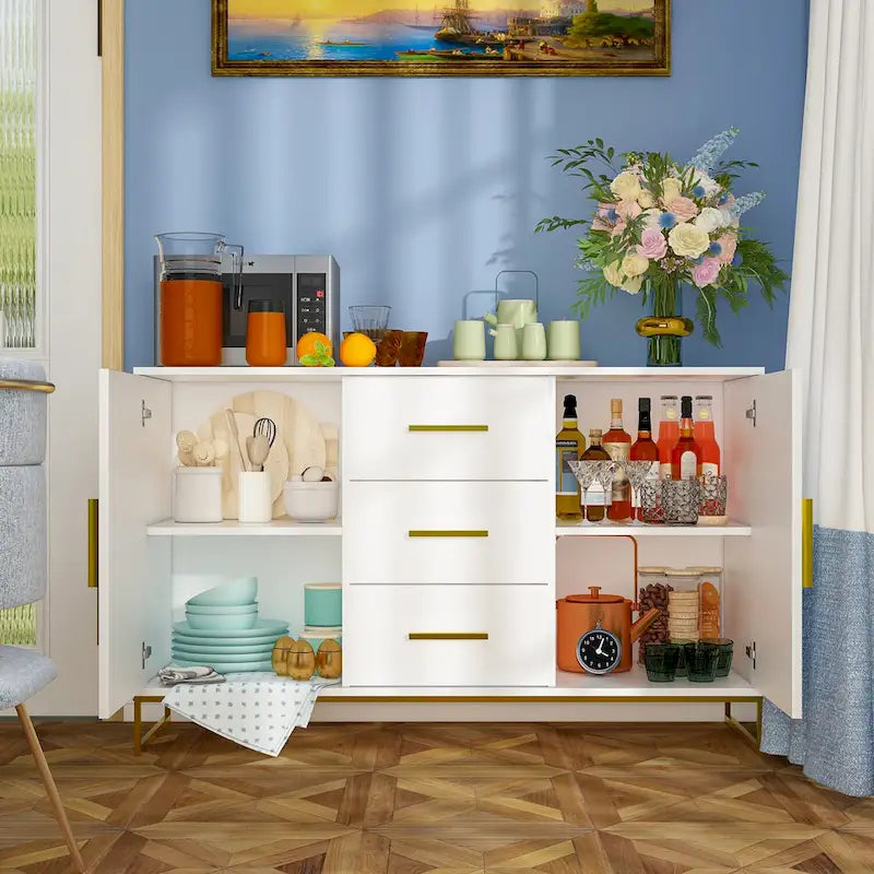 47.2W x 29.3H Sideboard Serving Buffet Storage Cabinet Cupboard