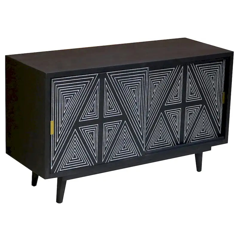 Bidi Mid-Century Modern Solid Wood 2-shelf Buffet by Furniture of America