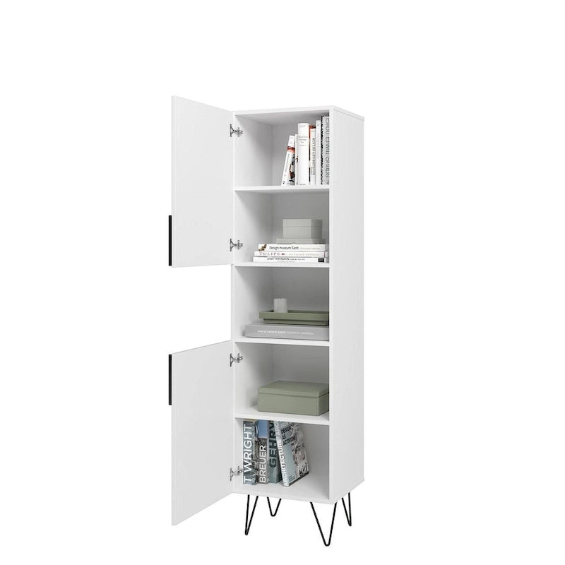 Beekman 17.51 Narrow Bookcase Cabinet with 5 Shelves