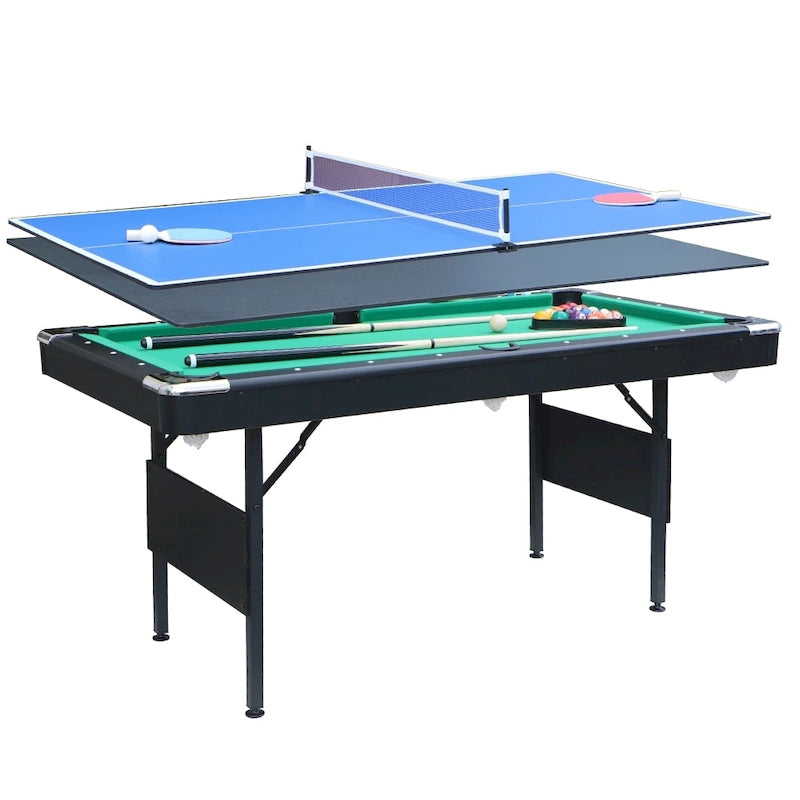 65.7 Portable 3-in-1 Game Tables,Pool,Ping Pong,Tabletop for Home - N/A
