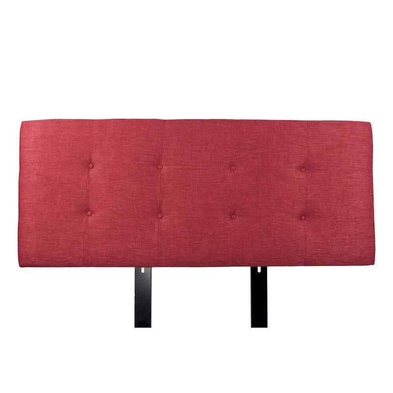 MJL Furniture Ali Button Tufted Key Largo Ruby Upholstered Headboard