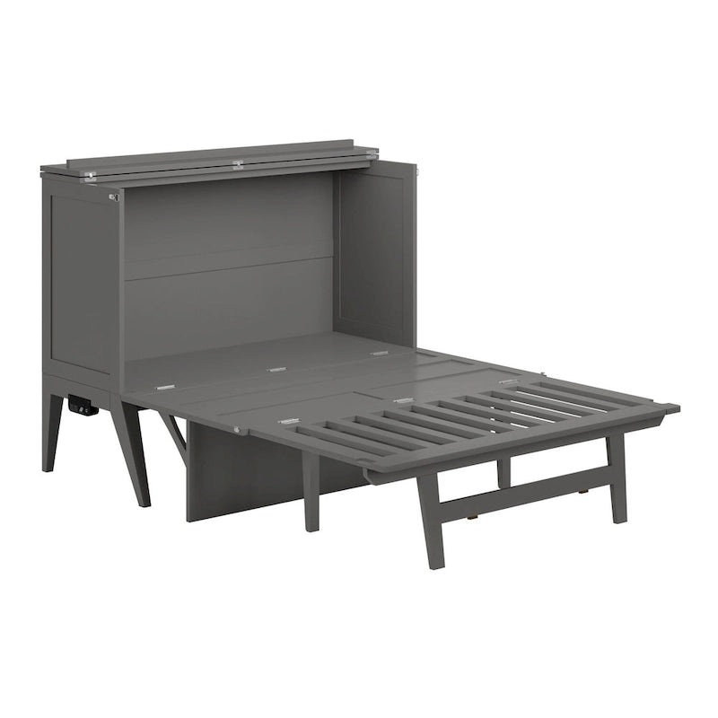 Northampton Full Murphy Bed Desk in Grey