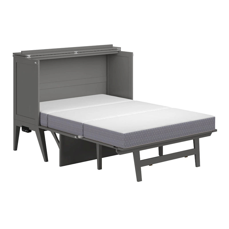 Northampton Full Murphy Bed Desk in Grey