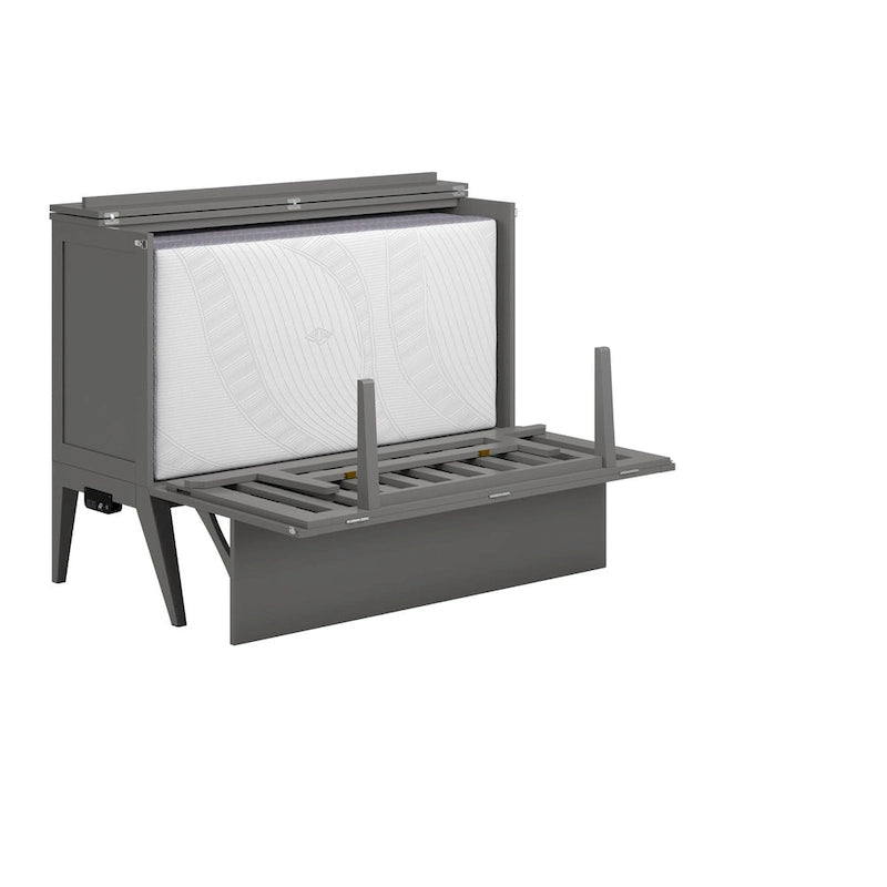 Northampton Full Murphy Bed Desk in Grey