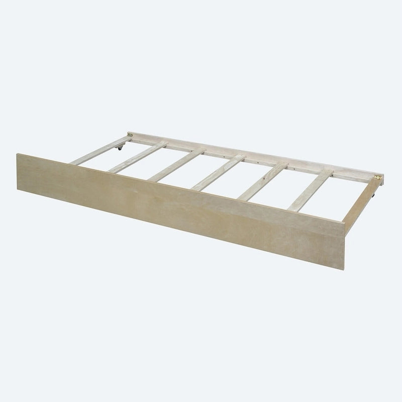 Twin Size Wood Daybed with Trundle and Fence Guardrails