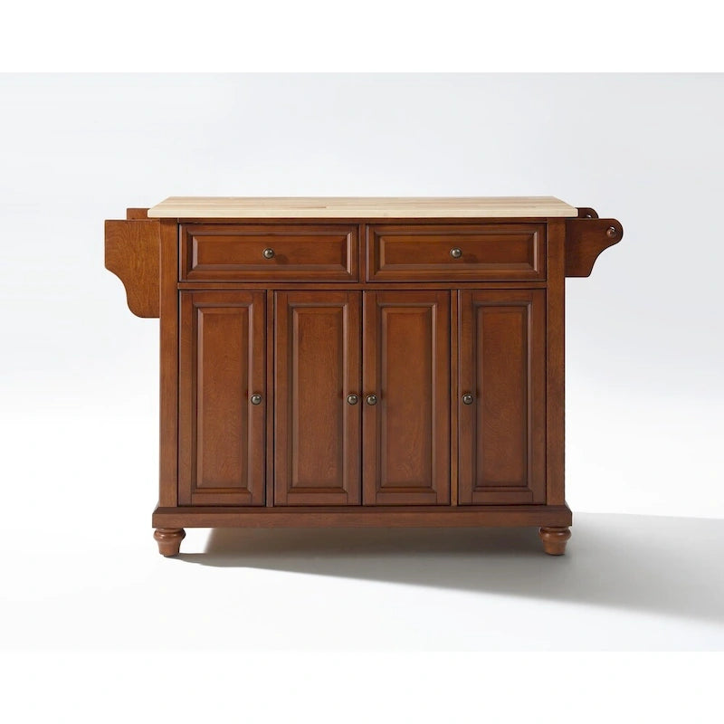 Crosley Cambridge Natural Wood Top Kitchen Island
