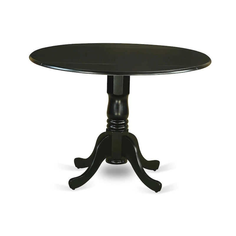 East West Furniture Dinette Set- A Round Kitchen Table and Linen Fabric Parson Chairs, (Pieces & Finish Options)