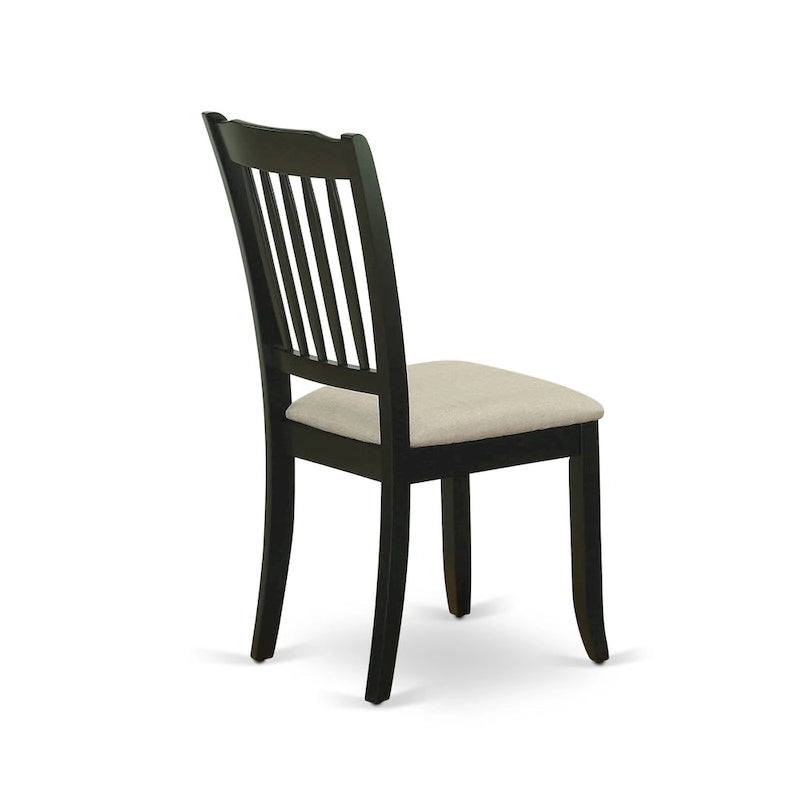 East West Furniture Dinette Set- A Round Kitchen Table and Linen Fabric Parson Chairs, (Pieces & Finish Options)