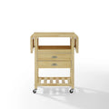 Crosley Bristol Double Drop Leaf Kitchen Cart Natural - 15.13d x 45w x 35.25h