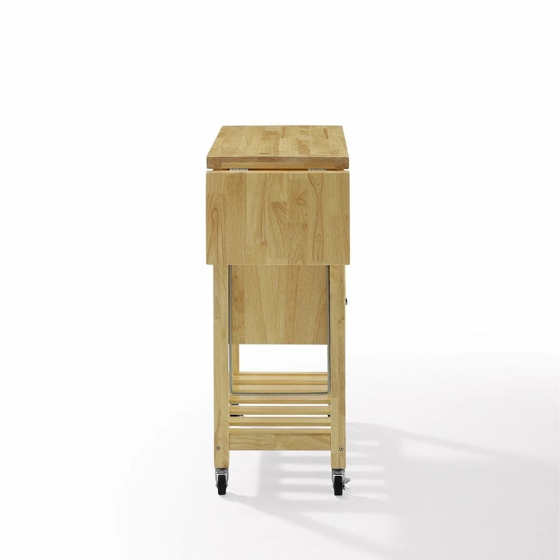 Crosley Bristol Double Drop Leaf Kitchen Cart Natural - 15.13d x 45w x 35.25h