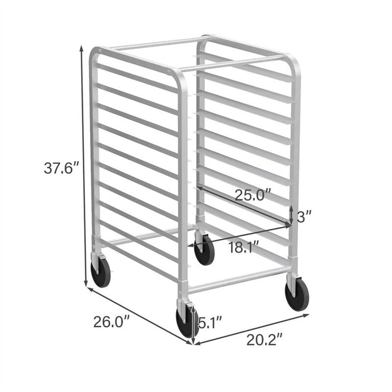 10-Tier / 20-Tier Bakery Rack Stainless Steel Bun Pan Sheet Rack