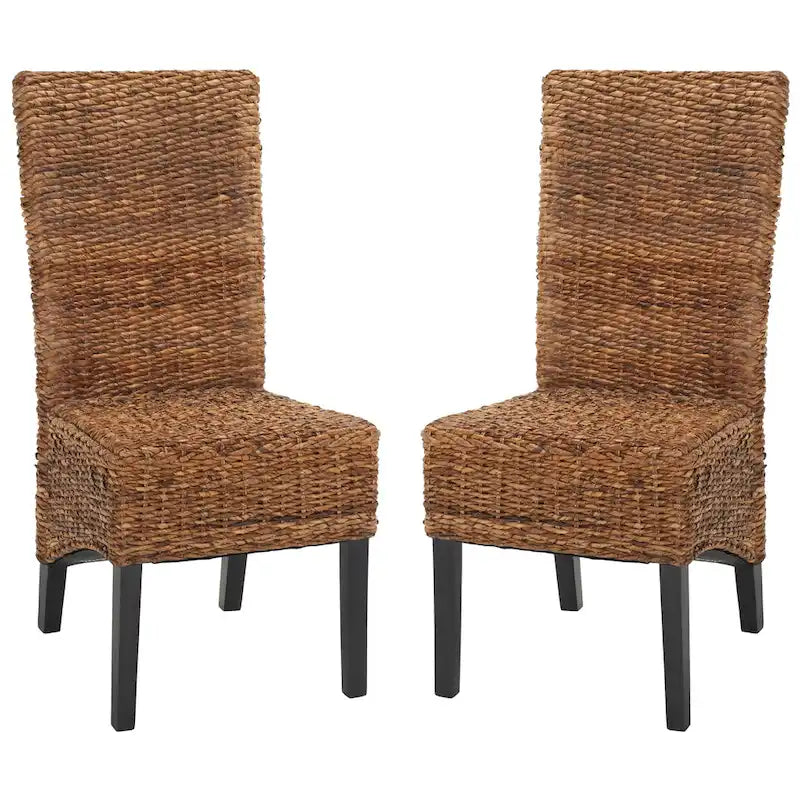 SAFAVIEH Georgetta Dining Natural Dining Chair (Set of 2) - 18.1 x 23.2 x 40.6 - 18Wx23Dx41H