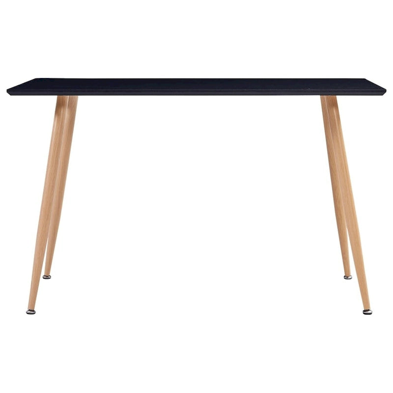 vidaXL Dining Table Black and Oak 47.2x23.6x29.1 MDF