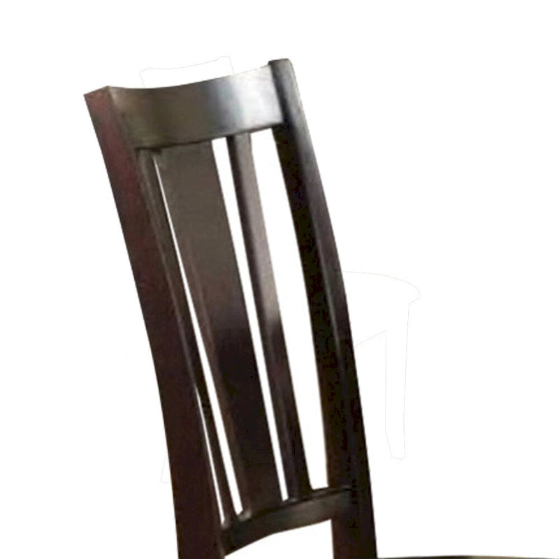 Rubber Wood Dining Chair With Upholstered Seat, Set Of 2 - 39 H x 19 W x 23 L Inches
