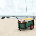 vidaXL Fishing Trolley Black Steel - 34.3 x 14.6 x 32.3