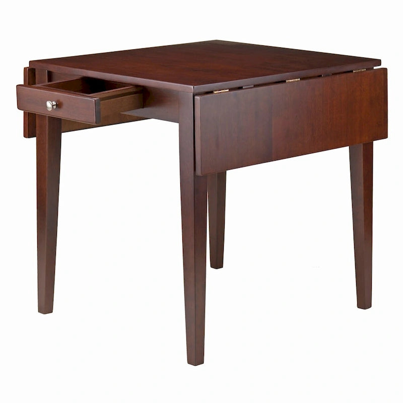Hamilton Double Drop Leaf Dining Table, Walnut - 41.73W x 30.55D x 29.13H
