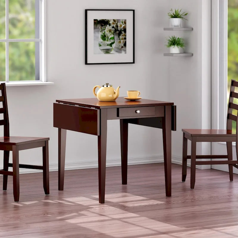 Hamilton Double Drop Leaf Dining Table, Walnut - 41.73W x 30.55D x 29.13H