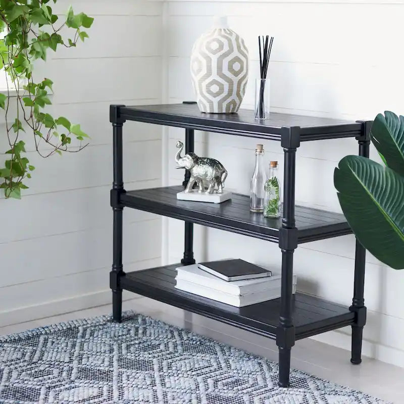 SAFAVIEH Olevia 3-Shelf Console Table - 33.8 W x 13.8 L x 29.5 H - 34Wx14Dx30H