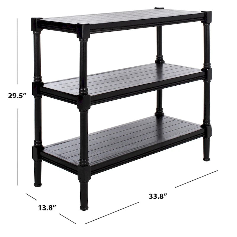 SAFAVIEH Olevia 3-Shelf Console Table - 33.8 W x 13.8 L x 29.5 H - 34Wx14Dx30H