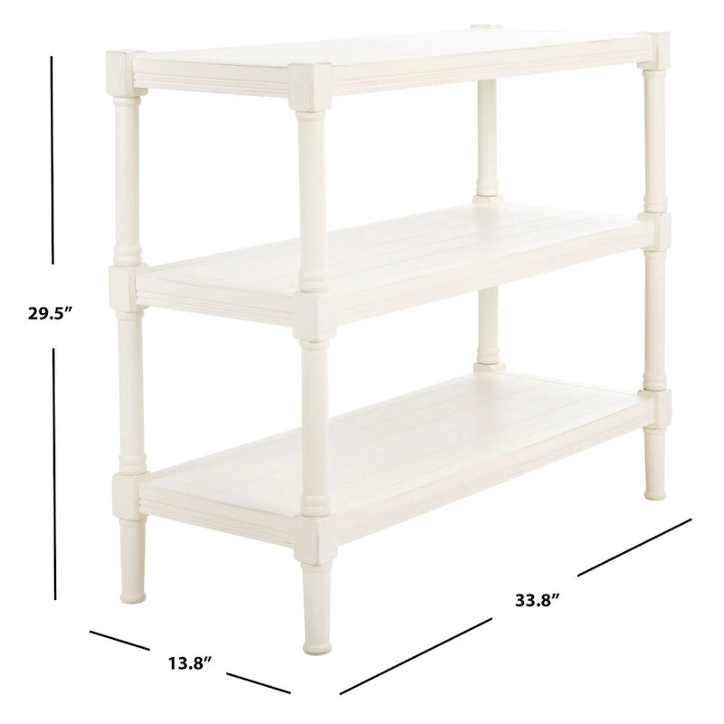 SAFAVIEH Olevia 3-Shelf Console Table - 33.8 W x 13.8 L x 29.5 H - 34Wx14Dx30H
