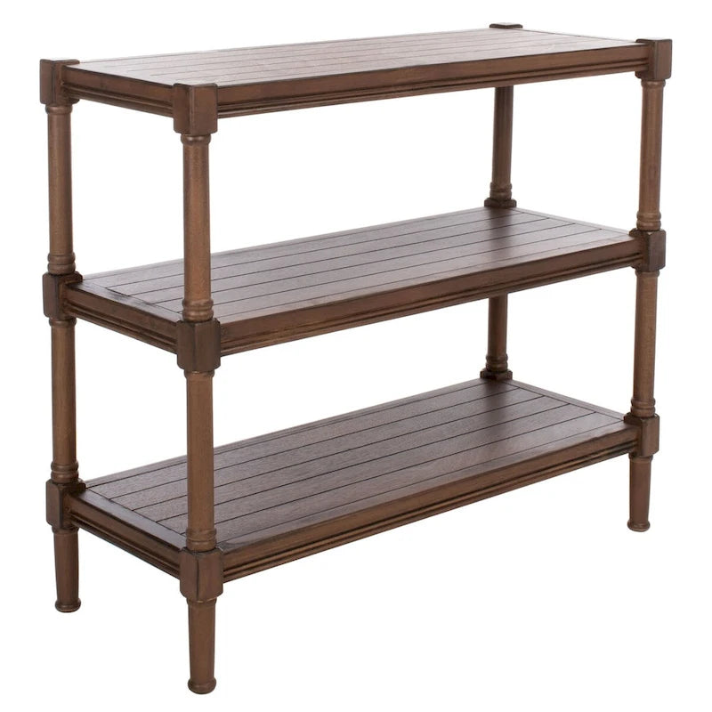 SAFAVIEH Olevia 3-Shelf Console Table - 33.8 W x 13.8 L x 29.5 H - 34Wx14Dx30H