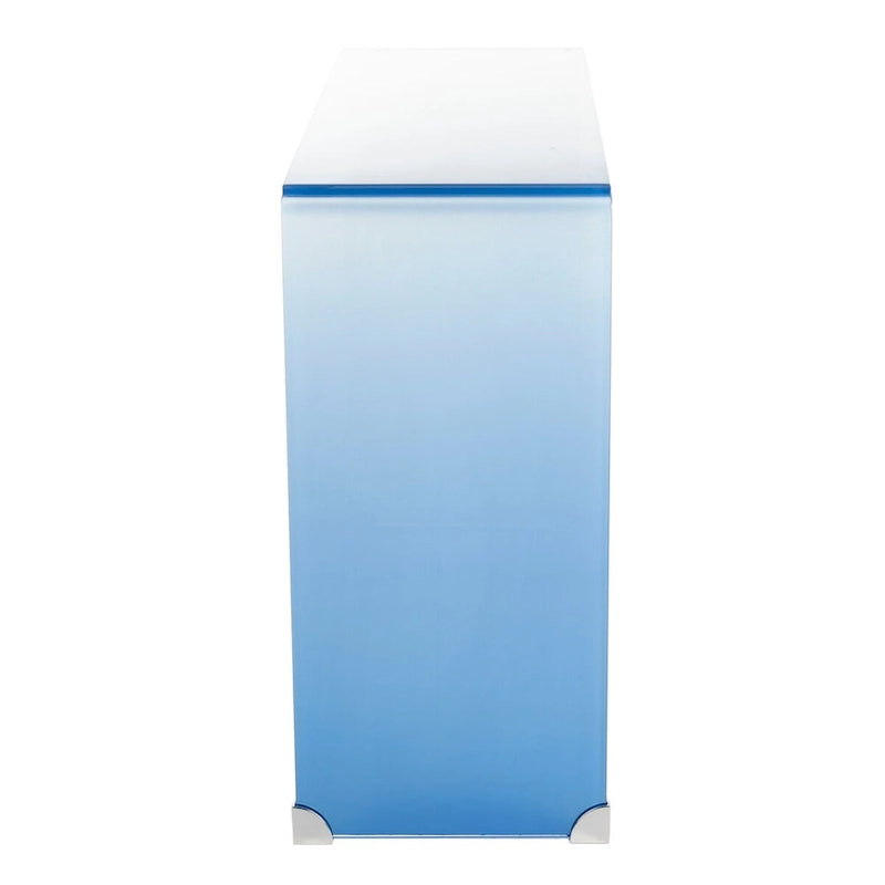 SAFAVIEH Modena Ombre Glass Console Table - Clear / Blue - 43.3 x 13.8 x 29.5 - 43Wx14Dx30H