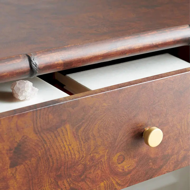 SAFAVIEH Francina Dark Brown/ Gold 2-Shelf Console Table - 42 W x 15.8 L x 29 H - 42Wx16Dx29H