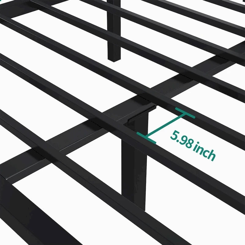 Metal Platform Bed Frame with Headboard