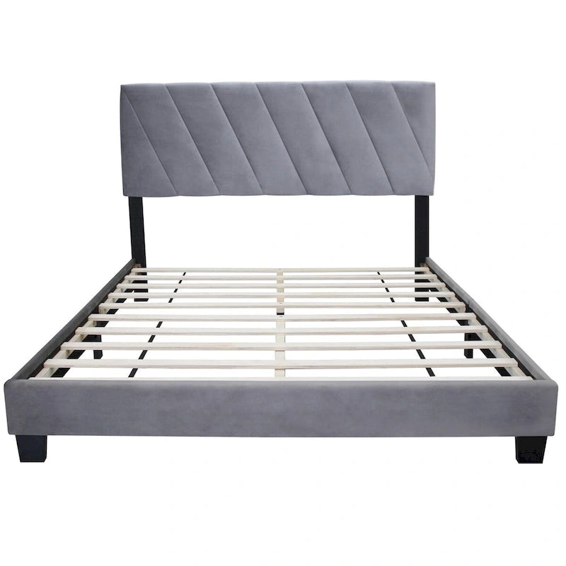 Queen Size Adjustable Upholstered Bed Stain Resistant And Durable
