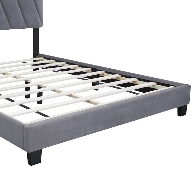 Queen Size Adjustable Upholstered Bed Stain Resistant And Durable