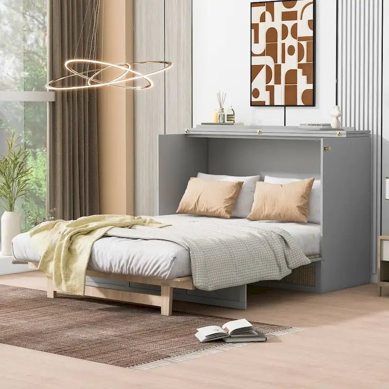 Full Size Murphy Bed with Large Drawers