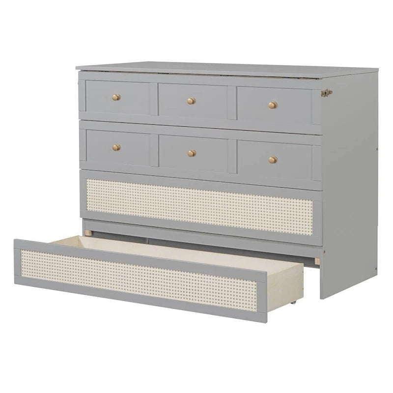 Full Size Murphy Bed with Large Drawers