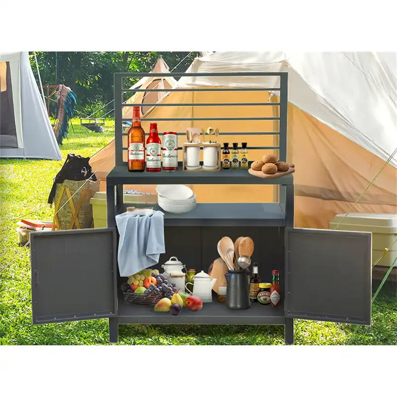 Outdoor Kitchen Island with Storage